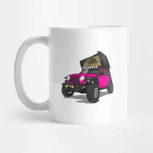 Jeep Wrangler Camp Time - Pink Jeep Mug